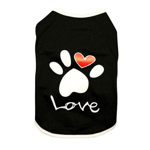 Printed �Love� Dog Tee Pet Clothing