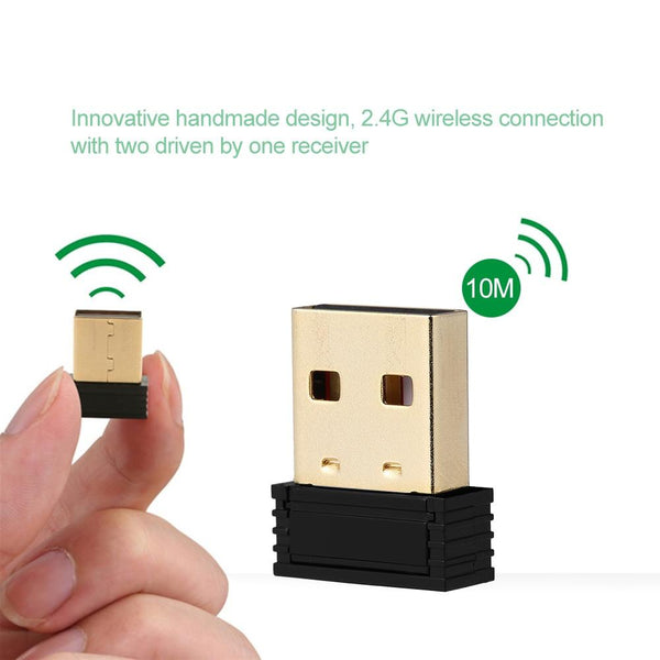 2.4G Wireless Bamboo Pc Computer Keyboard Mouse Combo