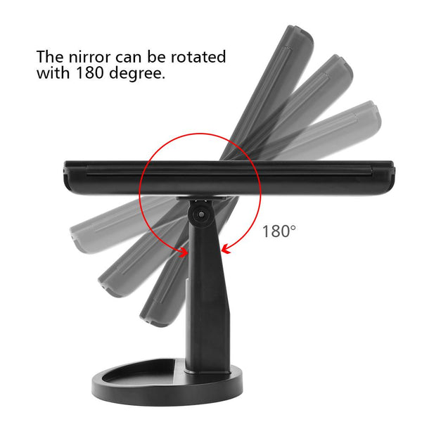 Desktop Rotating Folding Led Touch Screen 22 Light Makeup Magnifying Mirror Makeup Mirrors