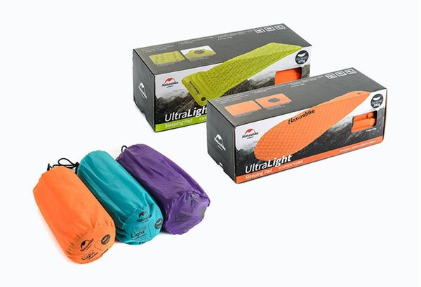 Purple Naturehike Outdoor Inflatable Sleeping Camping Mat Bag With Pillow Sleeping Mats