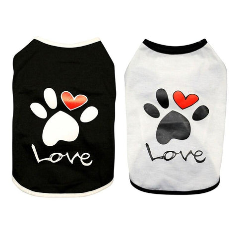 Printed Love Dog Tee Pet Clothing Dog Clothing & Shoes