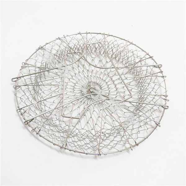 Foldable Multifunctional Steaming Rinsing Frying Chef Basket Strainer Steamers