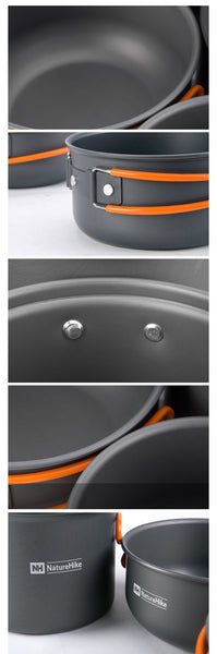 Naturehike Outdoor Cookware Camping Non Stick Pots Pans Camping Cookware