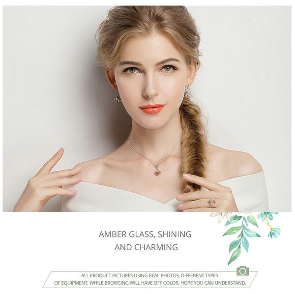 Veile Studios 925 Sterling Silver Yellow Bee Drop Women Earrings