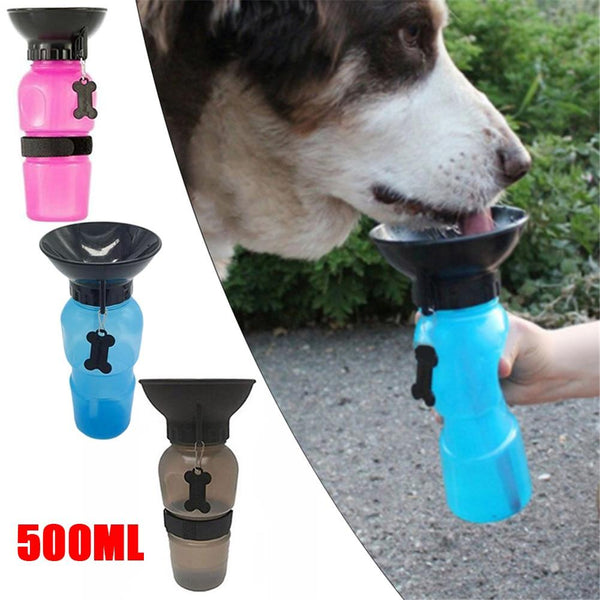 500Ml Travel Water Bottle For Dogs Puppies Dishes Feeders & Fountains