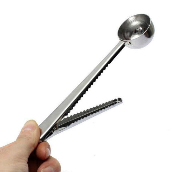 Multi Purpose Stainless Steel Coffee Scoop With Clip