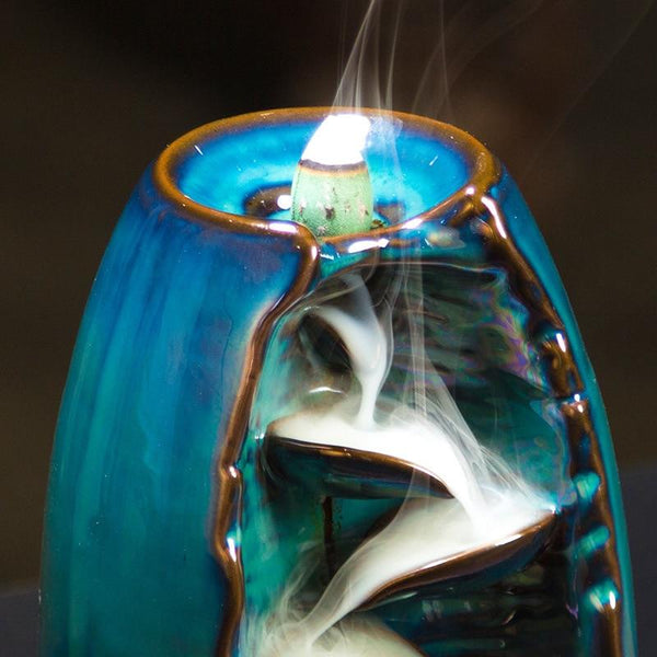 Waterfall Incense Burner Backflow Ceramic Aromatherapy Holder