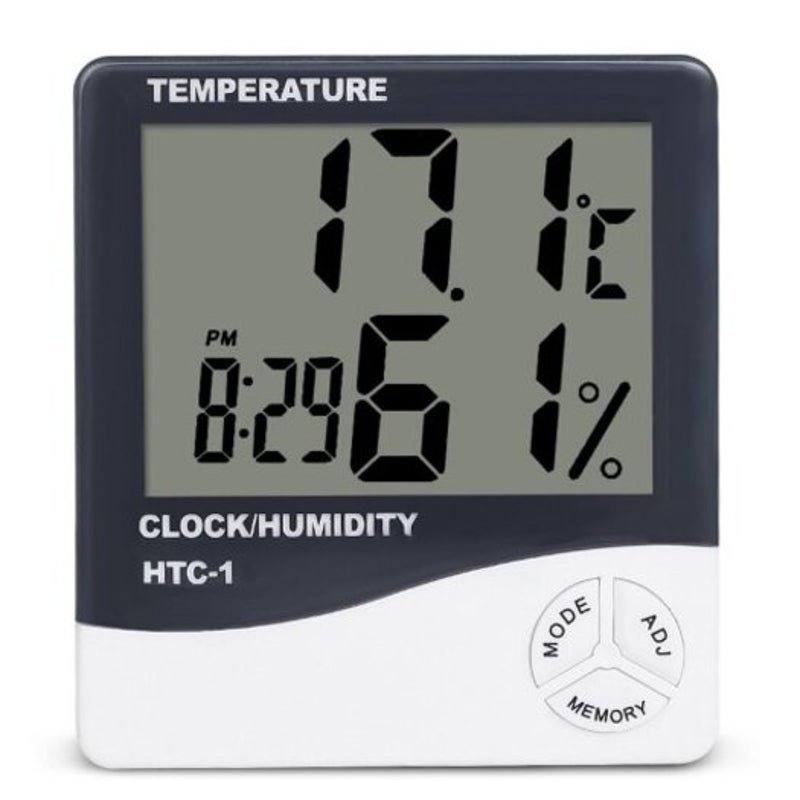 Htc 1 Lcd Digital Thermometer Hygrometer Indoor Electronic Humidity Monitor White Hygrometers