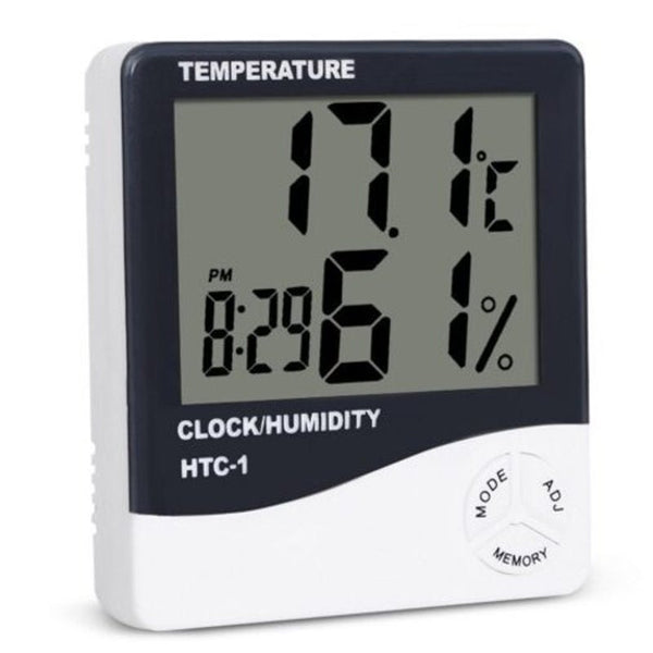 Htc 1 Lcd Digital Thermometer Hygrometer Indoor Electronic Humidity Monitor White Hygrometers