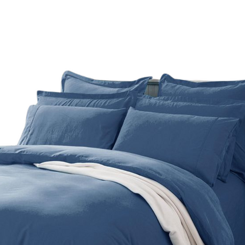 Fabric Fantastic 1000Tc Tailored Double Size Quilt/Duvet Cover Set Greyish Blue Quilt Covers