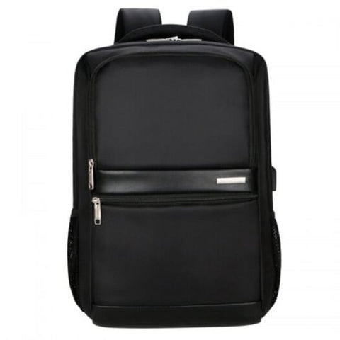 Huaqi1097 Men's Business Casual Waterproof Backpack Classic Computer Bag Black