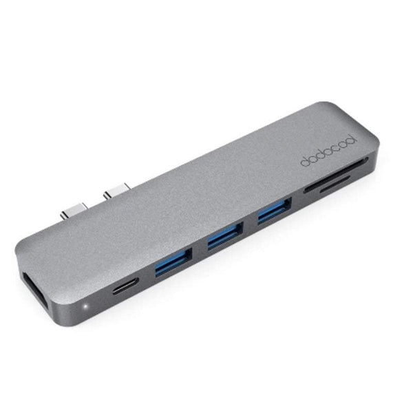 Splitters Switches Hub Reader Aluminium Alloy 7 In 1 Multiport Usb Cables Hubs & Adapters