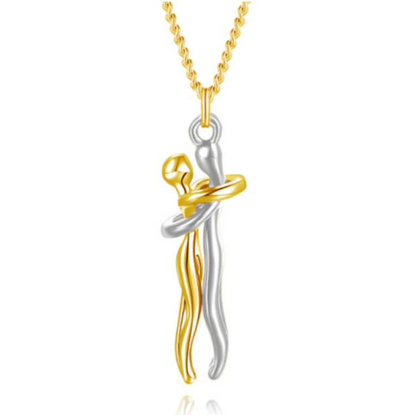 Veile Studios Hugging Couple Pendant Necklace Gift Idea Necklaces & Pendants