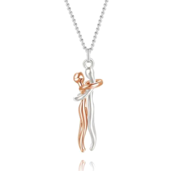 Veile Studios Hugging Couple Pendant Necklace Gift Idea Necklaces & Pendants