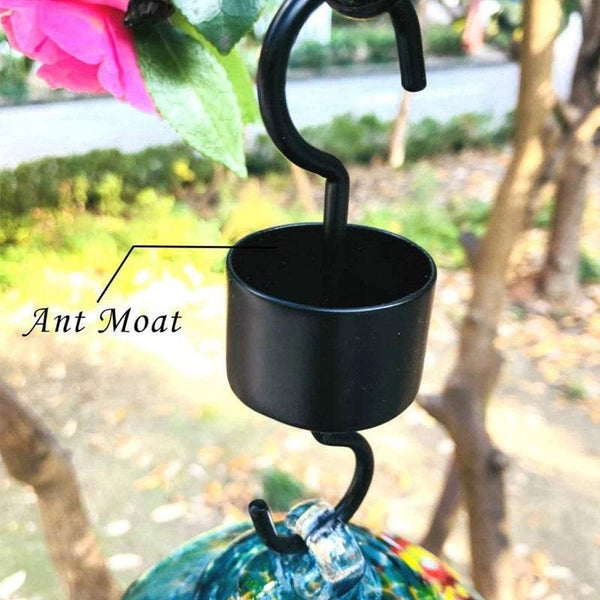 Hummingbird Feeder With Perch Hanging Feeding Port Stained Glass Bird Feeders
