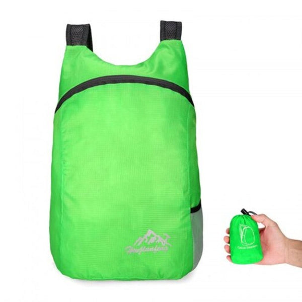 Waterproof Sports Folding Backpack Outdoor Hiking Green Bags