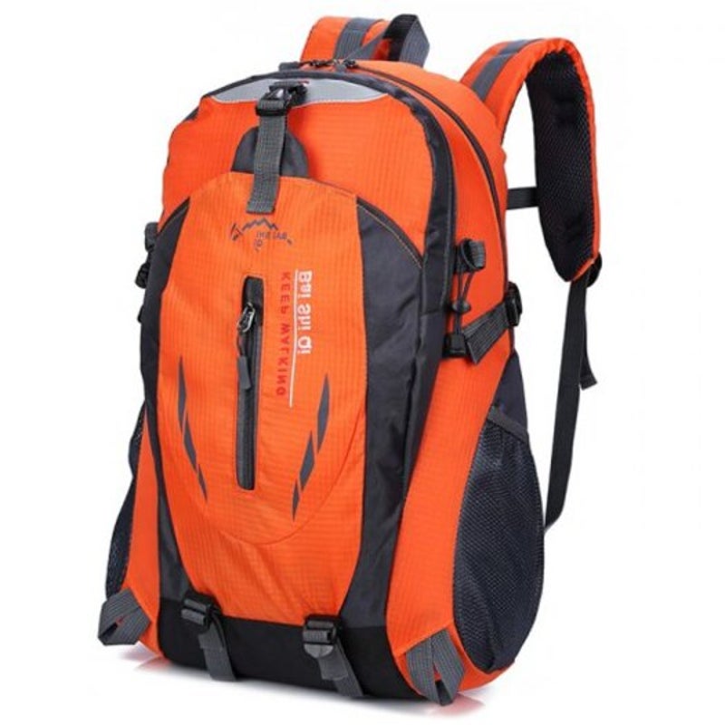 Wear Resistant Nylon Men Backpack Orange Bags
