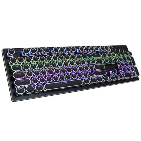 V800 Punk Blue Axis Rgb Mix Backlit 104Key Mechanical Keyboard Black Keyboards & Keypads