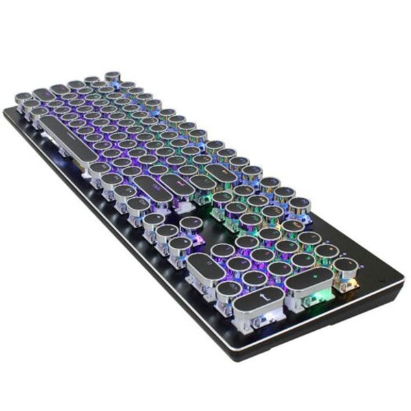 V800 Punk Blue Axis Rgb Mix Backlit 104Key Mechanical Keyboard Black Keyboards & Keypads