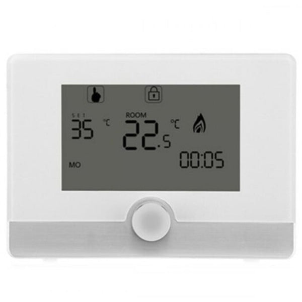 Hy04bw Lcd Digital Temperature Controller Wall Hanging Smart Thermostat 5A White Thermometers