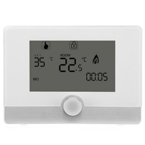 Hy04bw Lcd Digital Temperature Controller Wall Hanging Smart Thermostat 5A White