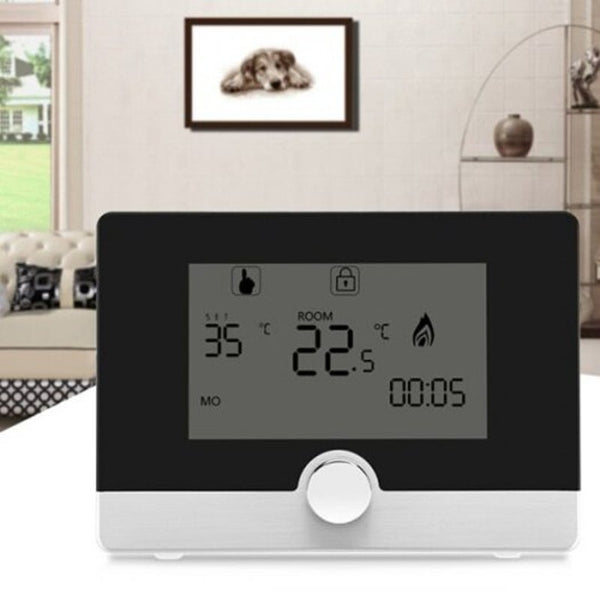 Hy04bw Lcd Digital Temperature Controller Wall Hanging Smart Thermostat 5A White