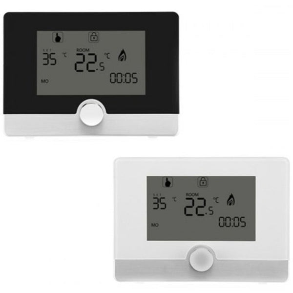 Hy04bw Lcd Digital Temperature Controller Wall Hanging Smart Thermostat 5A White Thermometers