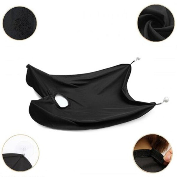 Hz12074 Man Beard Care Apron Trimmer Hair Shave Bathroom Supply Black Styling Capes & Gowns