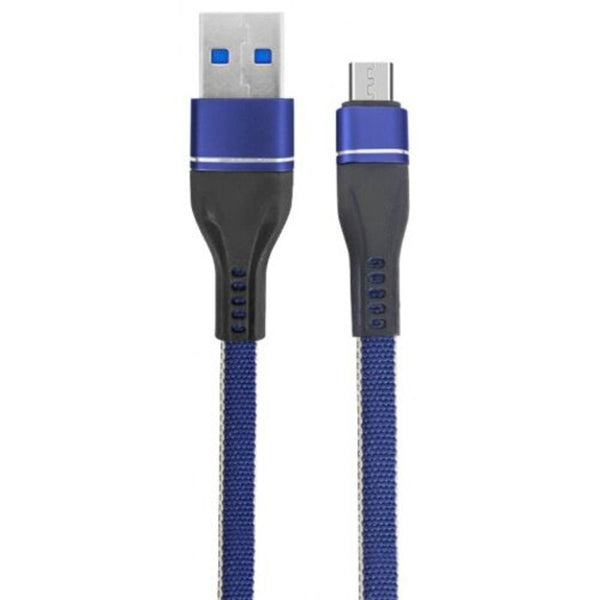 1M Micro Usb Cable Android Chargersuper Durable Jeans Quick Deep Blue
