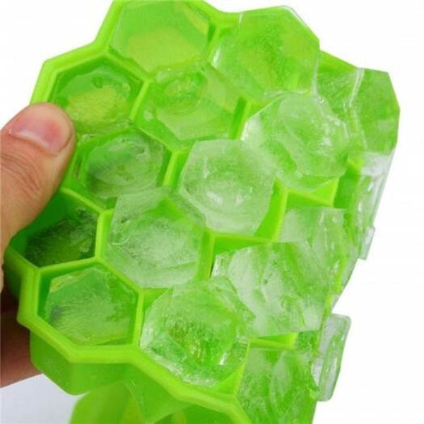 Ice Block Mold With Cover Green Ice Cubes Trays & Moulds