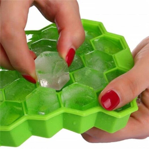 Ice Block Mold With Cover Green Ice Cubes Trays & Moulds