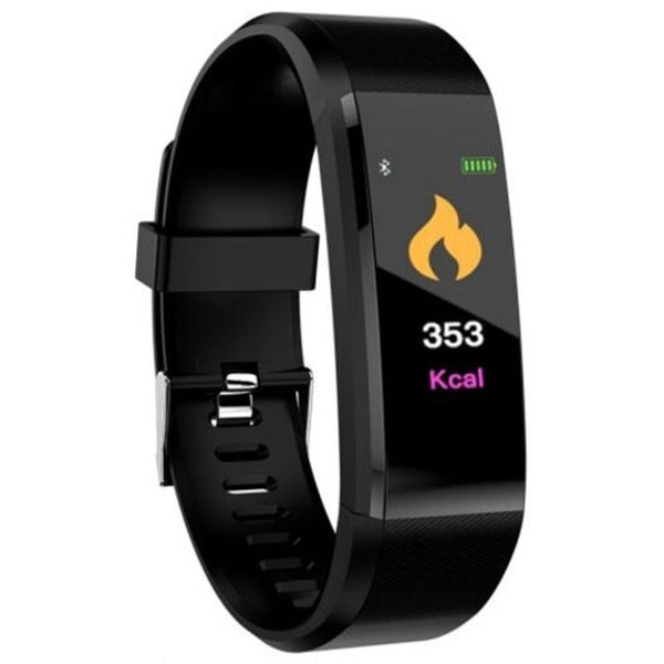 Id115plus Smart Wrist Band Bluetooth Heart Rate Monitor Black