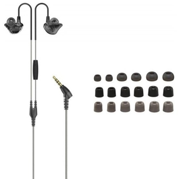 S410 Dual Dynamic Drivers Powerful Wired Earphones Black