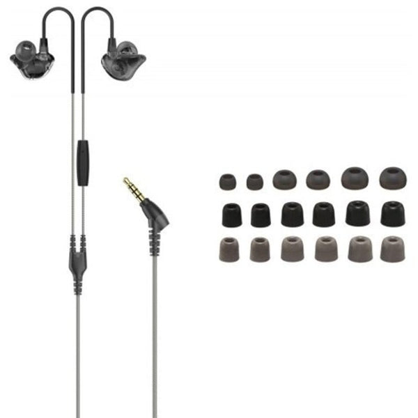 S410 Dual Dynamic Drivers Powerful Black Wired Earphones