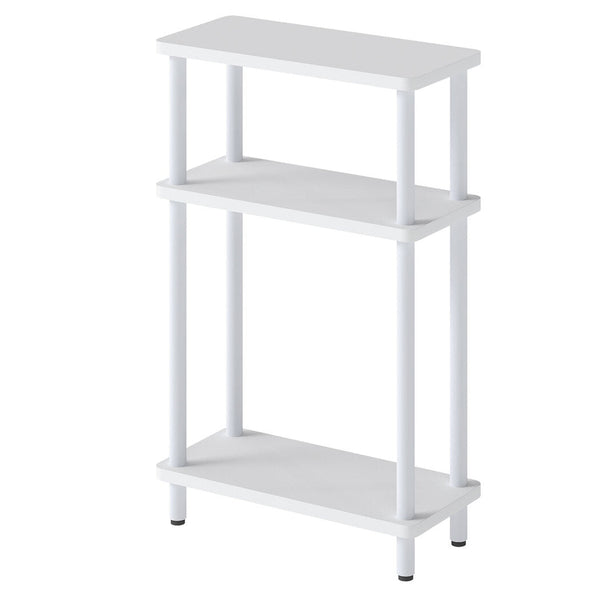 Levede 3 Tier Modern Side Table White Mdf & Metal Frame 40X18x62.5Cm Side Tables