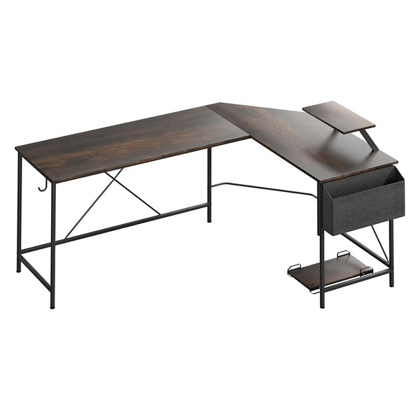 Levede Computer Desk Corner Brown Home Office Desks