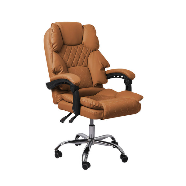 Levede Gaming Chair Office Computer Brown Ergonomic Seating For Work Or Play Without Footrest Office Chairs