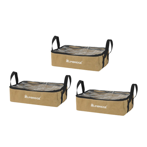 Slimbridge 3Pcs Camping Canvas Storage Khaki Camping Storage