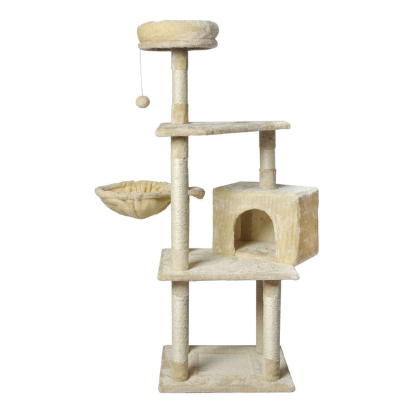 Pawz Cat Tree Toy Scratching Post Scratcher Beige Furniture & Scratchers