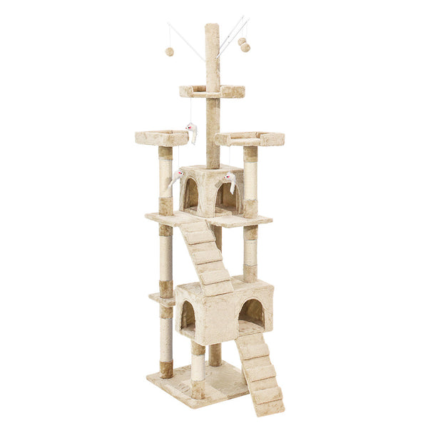 Pawz Cat Tree Scratching Post Scratcher Beige Furniture & Scratchers