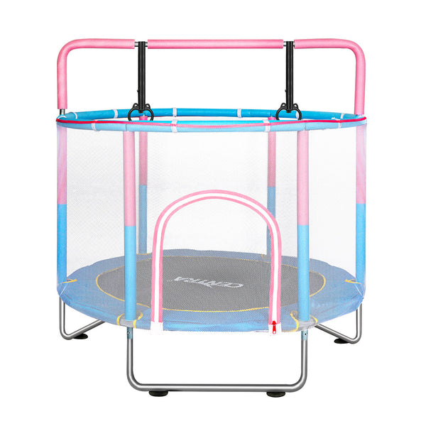 Centra 55" Kids Trampoline Rebounder Hanging Rings Pink Fitness Trampolines