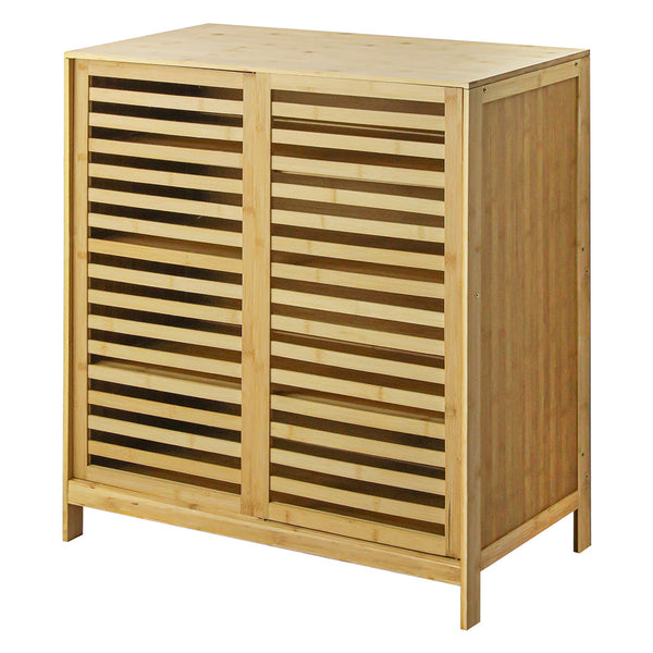 Levede Bamboo Storage Cabinet Freestanding Natural Cabinets & Cupboards