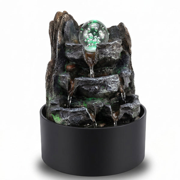 Spector Tabletop Water Fountain With Led Light & 3 Flow Levels Fountains