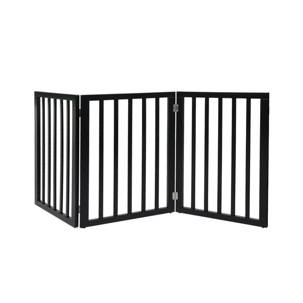 Pawz 3 Panels Pet Gate Dog Fence Black 139Cm Secure And Stylish Barrier For Pets Fences & Pens