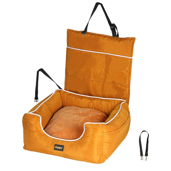 Pawz Pet Car Seat Travel Safety Carrier Orange Pet Transport