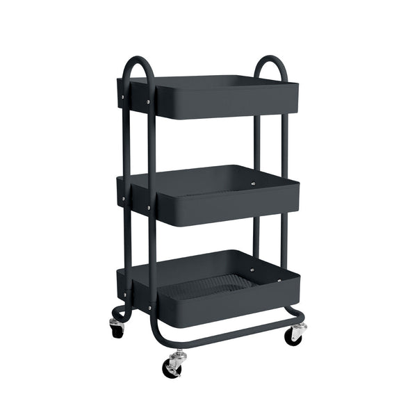 3 Tiers Kitchen Trolley Cart Grey Kitchen Carts