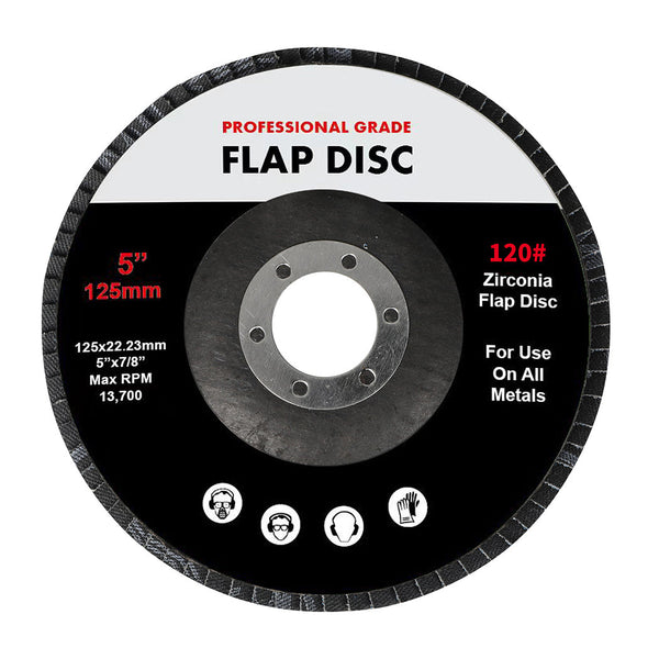 Traderight Flap Discs 125Mm 5" Zirconia 1X20mx3 60Sqm Grinder Discs