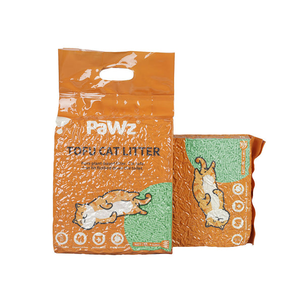 Pawz 2.5Kg Tofu Clumping Green Tea 2Pcs Cat Litter