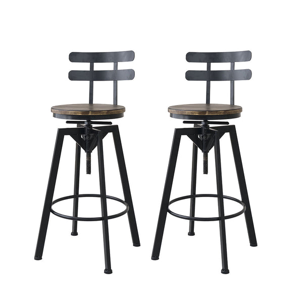 Levede 1X Bar Stool Industrial Adjustable Benches Bar Stools