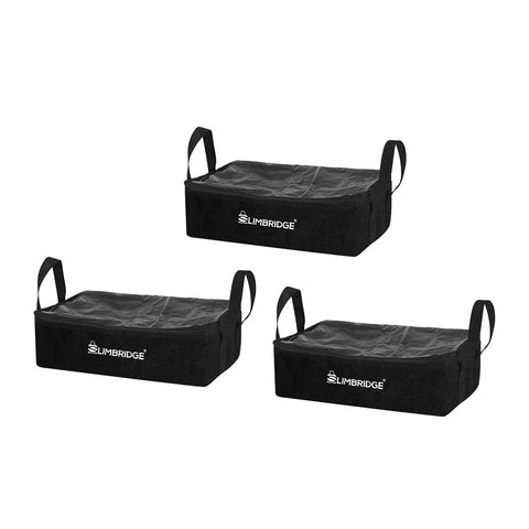 Slimbridge 3Pcs Camping Canvas Storage Black Storage Bags